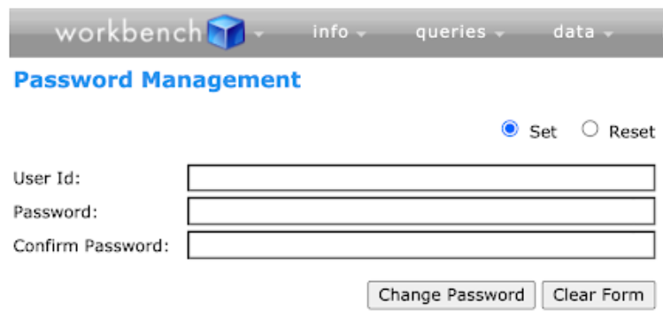 Workbench Password Management