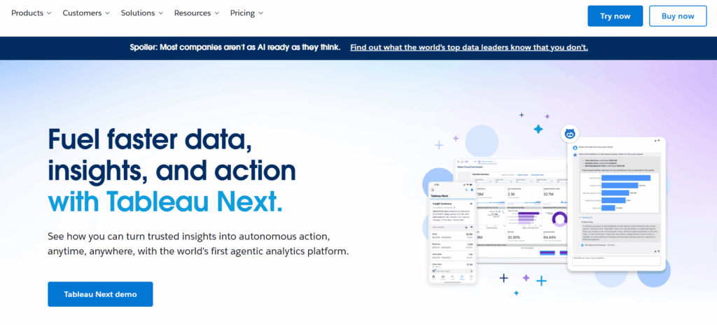 Tableau homepage Tableau