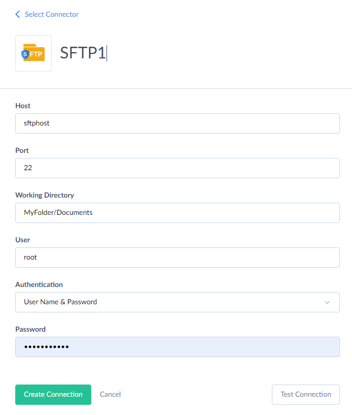 SFTP connector