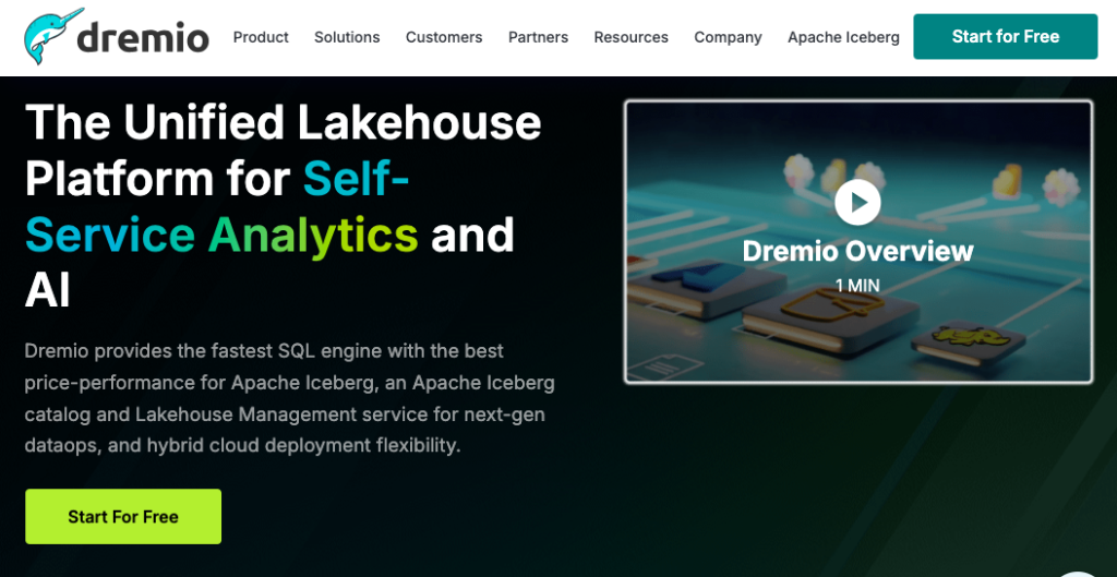 Dremio data lakehouse