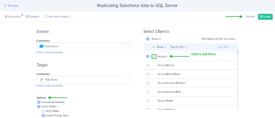 Skyvia Replication: Salesforce Data to SQL Server Data Replication from Salesforce to SQL Server in Skyvia