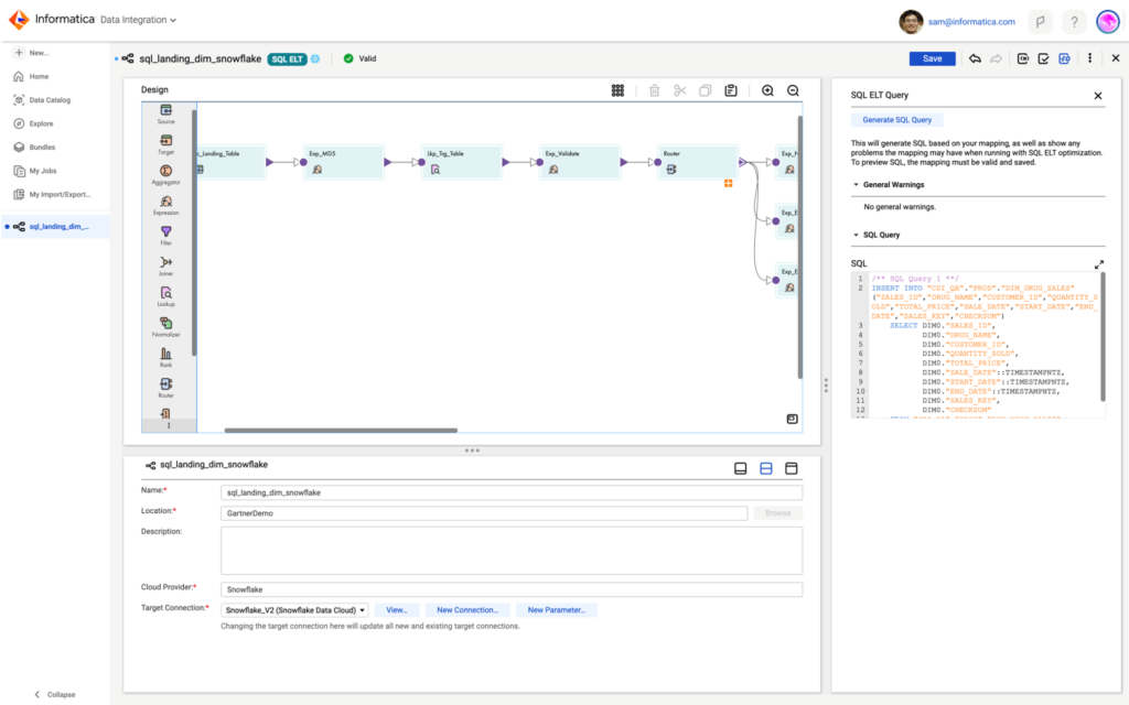 Informatica interface