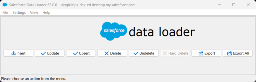 Salesforce data loader