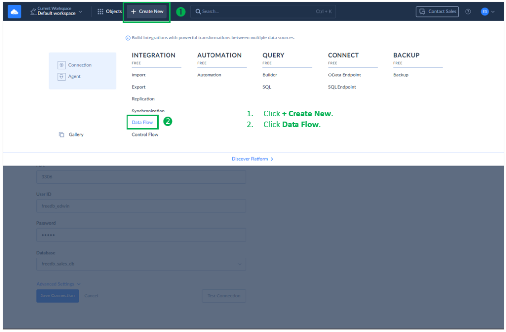 Skyvia Data Flow