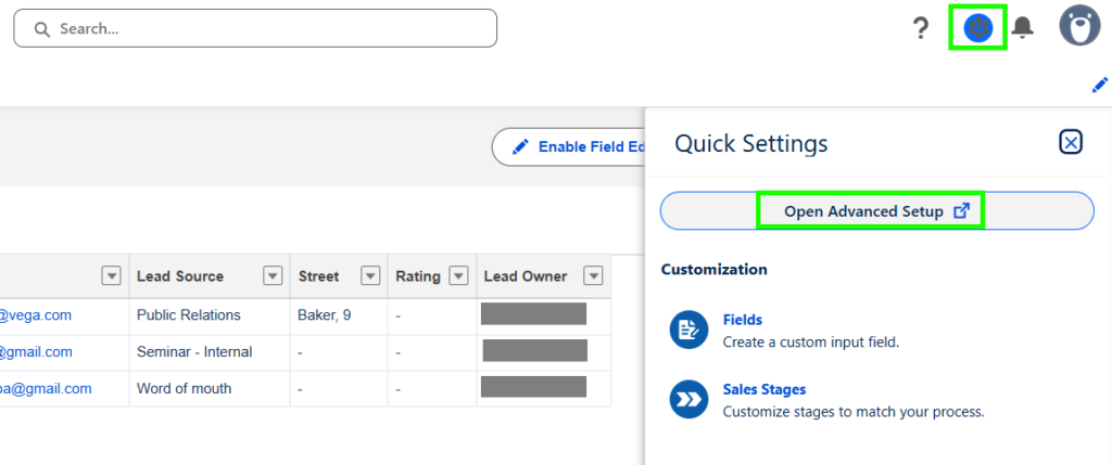 Advanced Setup in Salesforce 