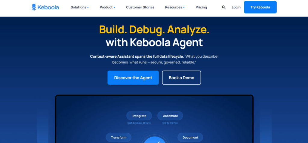 Keboola home page Keboola