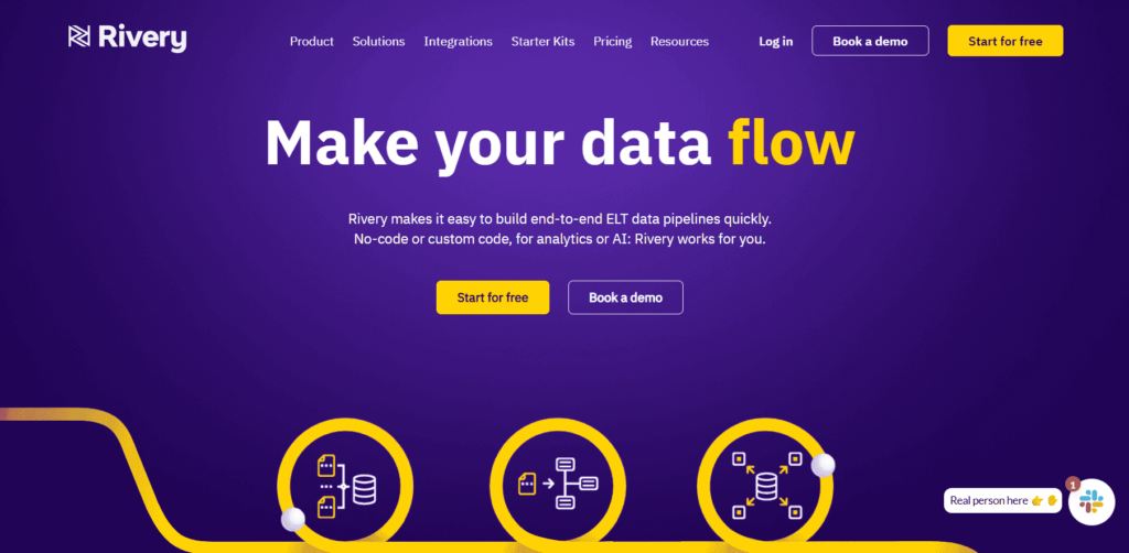 Rivery home page Rivery