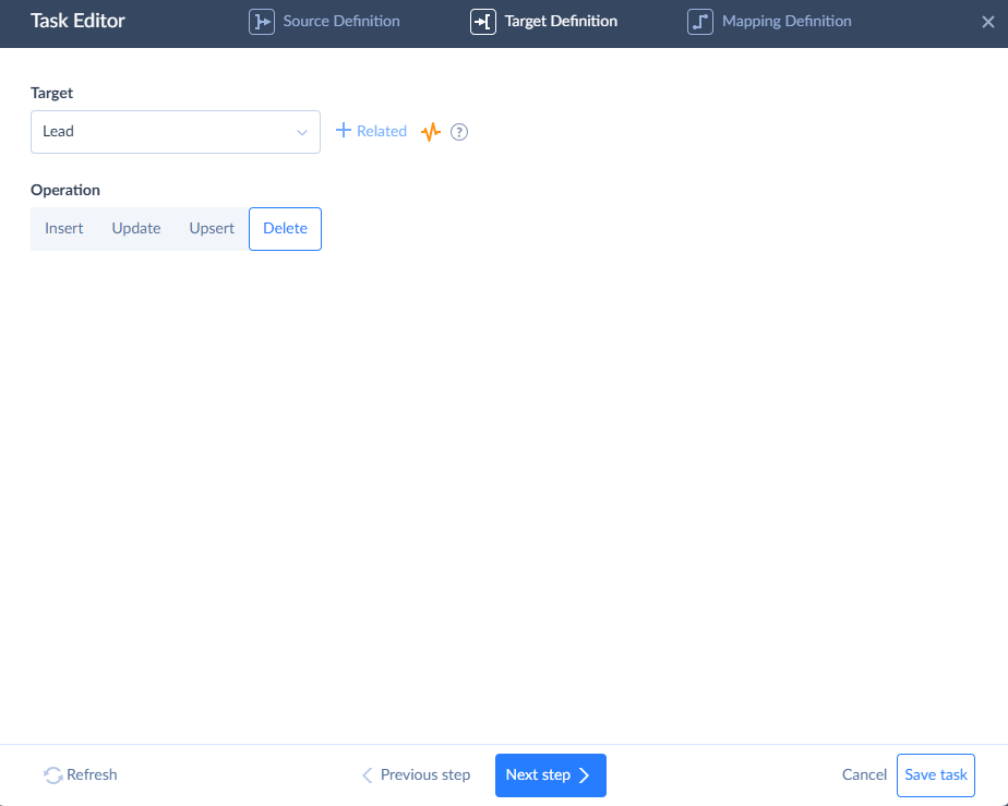 Task editor delete