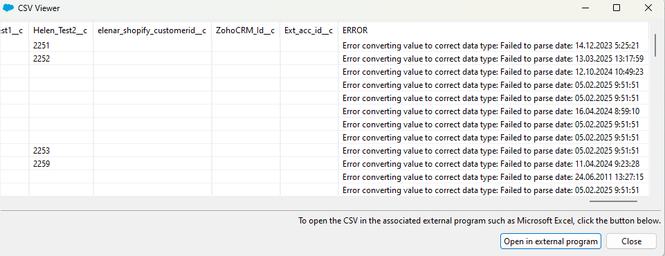 CSV Viewier