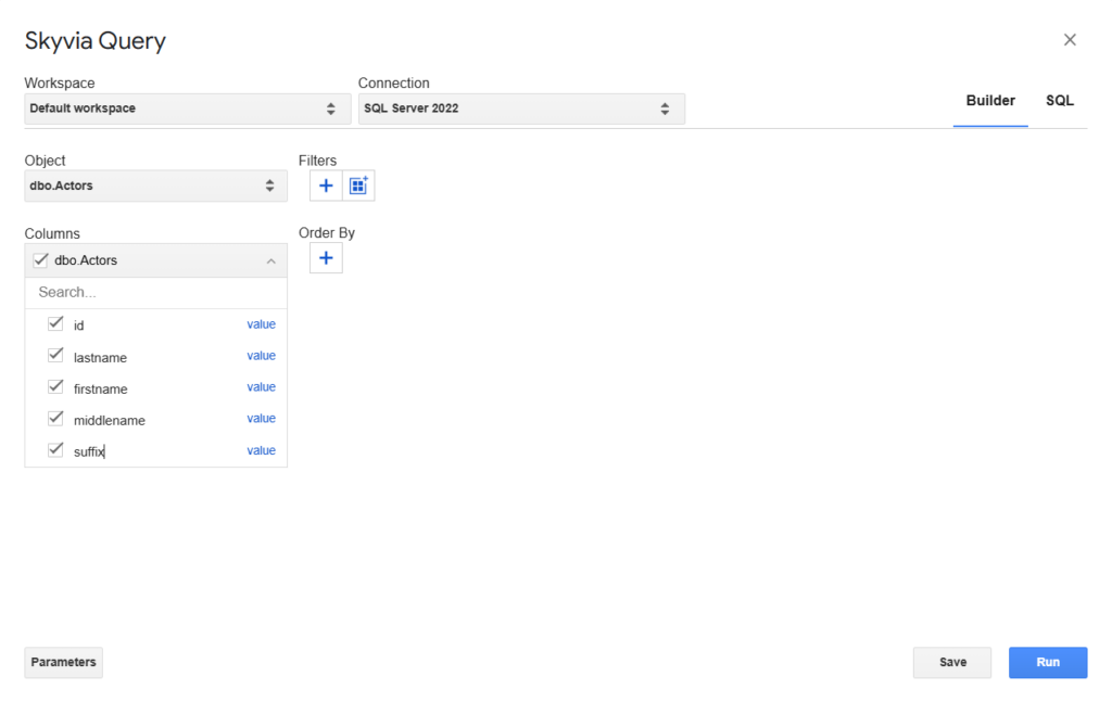 Skyvia Query