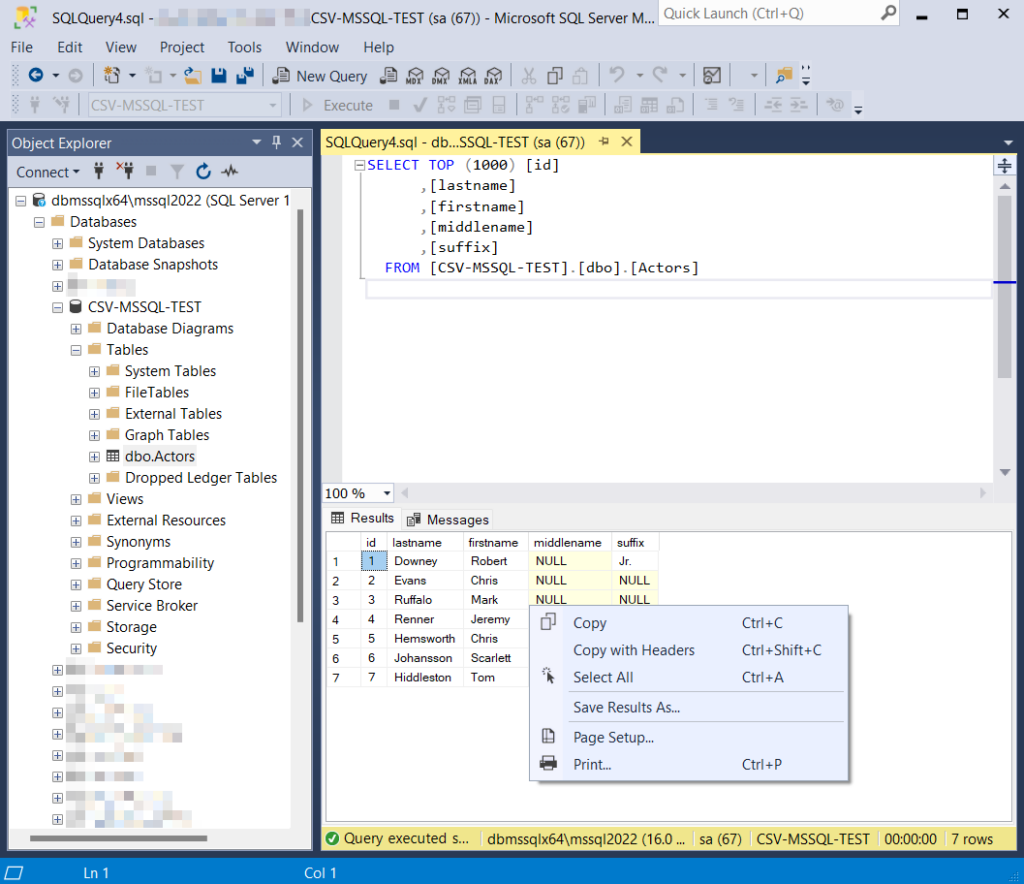 SQL Server Management Studio