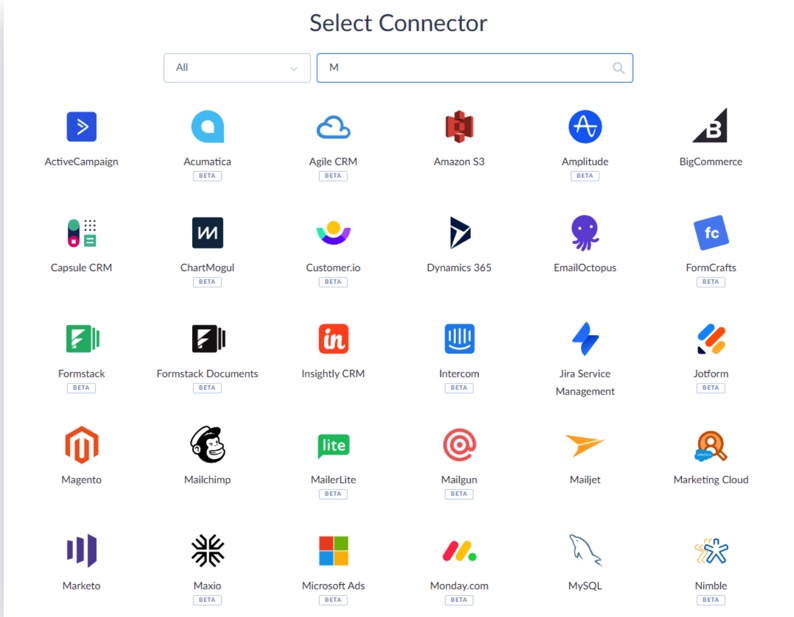 Select connector Skyvia