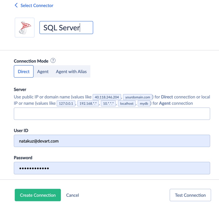SQL Server connection