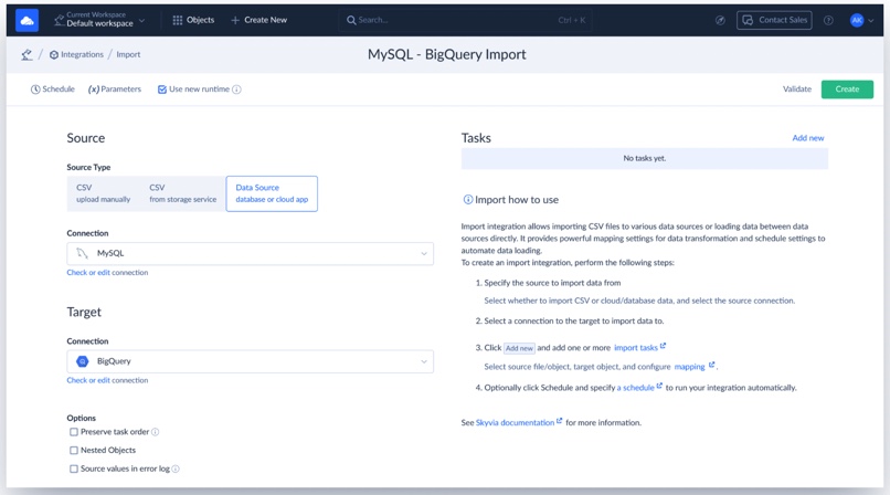 MySQL BigQuery Import