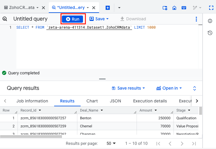 Run Query