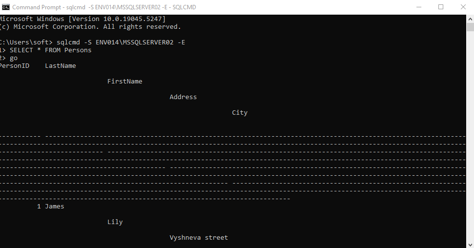 command prompt