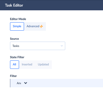 Task editor modes
