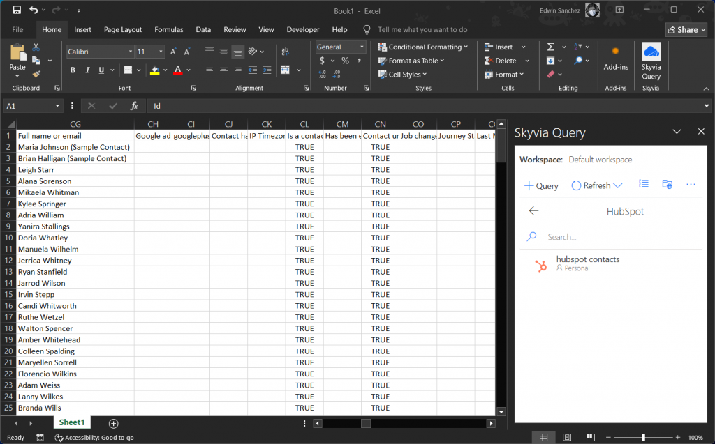 Skyvia Excel Add-In