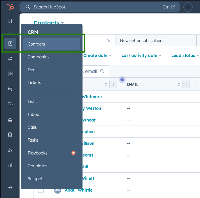 HubSpot Contacts