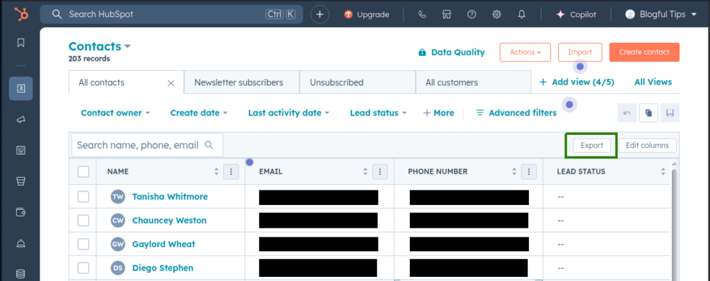 HubSpot Contacts
