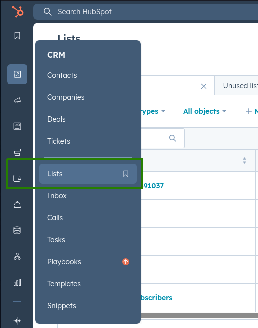 HubSpot Lists