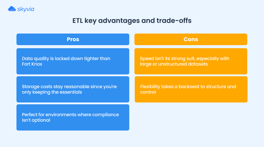 ETL advantages