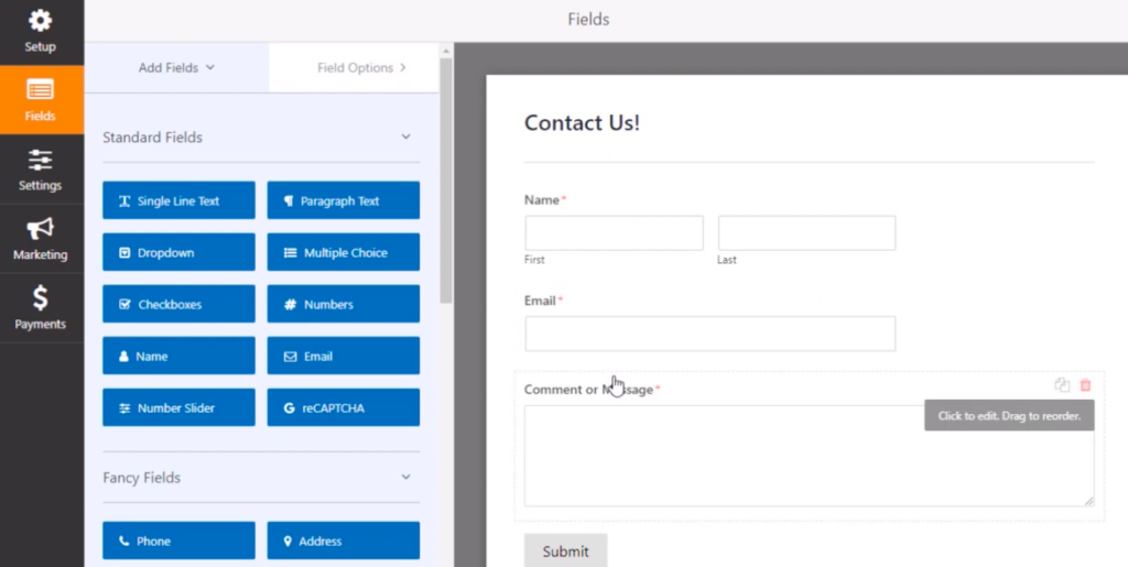 Add fields