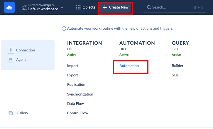 Skyvia automation
