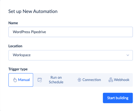 Skyvia setup Automation
