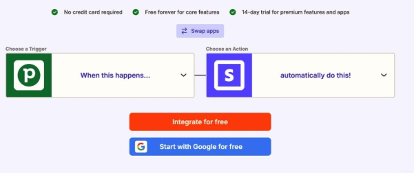 Sign up and log in to Zapier 