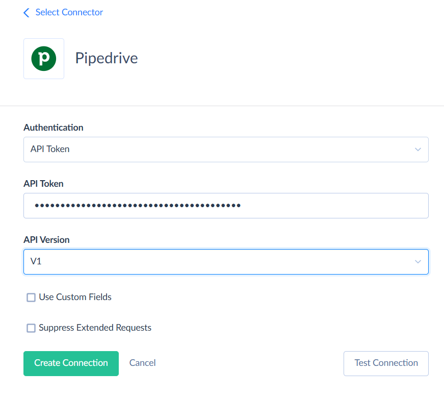 Pipedrive connection in Skyvia