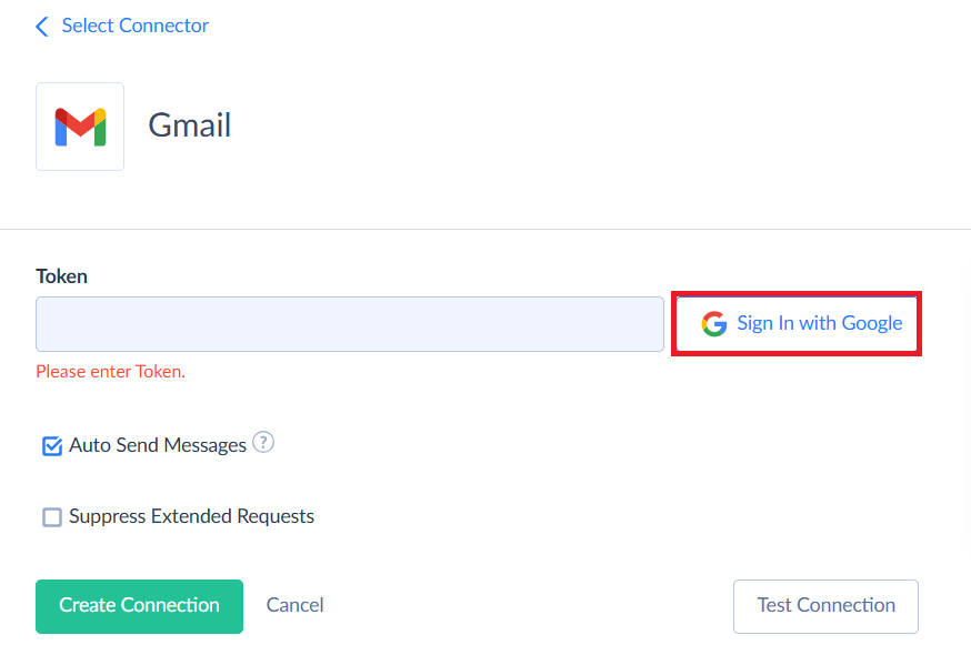 Gmail connection in Skyvia