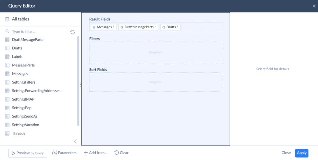 Skyvia Query Editor