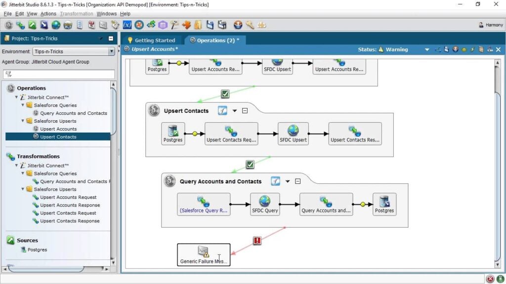 Jitterbit web interface