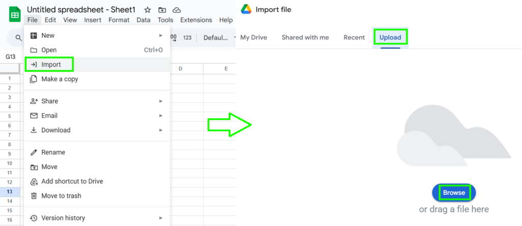 CSV Import to Google Sheets