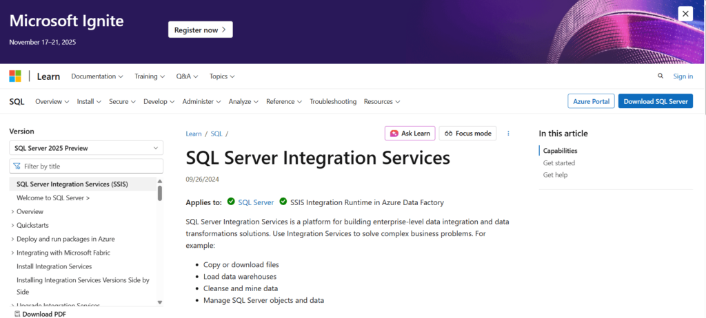 SQL Server Integration Services (SSIS)