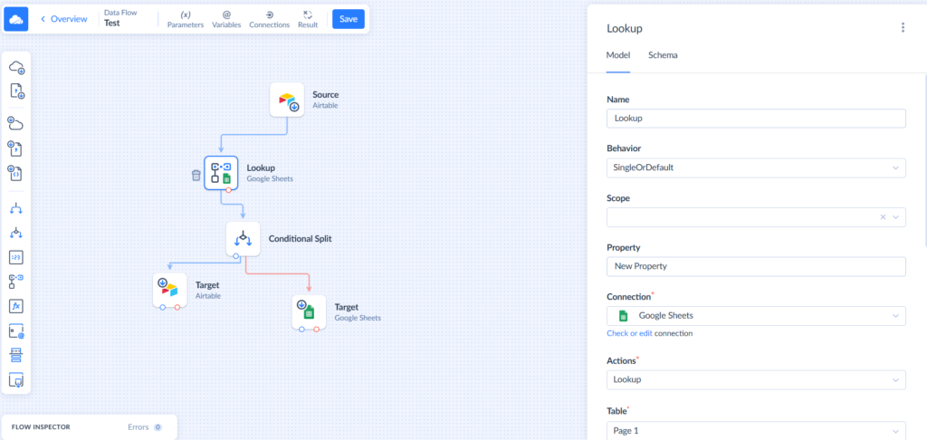 Lookup Component Settings in Skyvia Data Flow