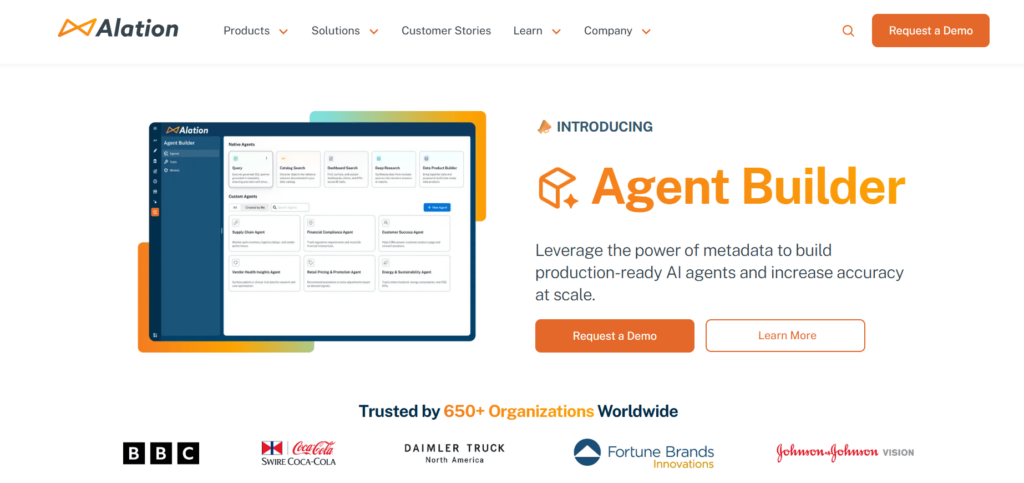 Alation home page Alation
