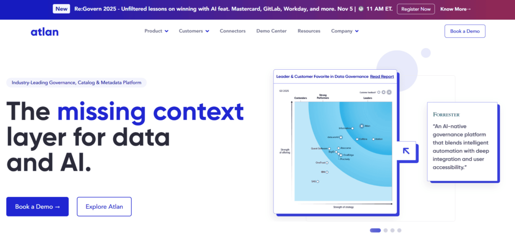 Atlan home page Atlan