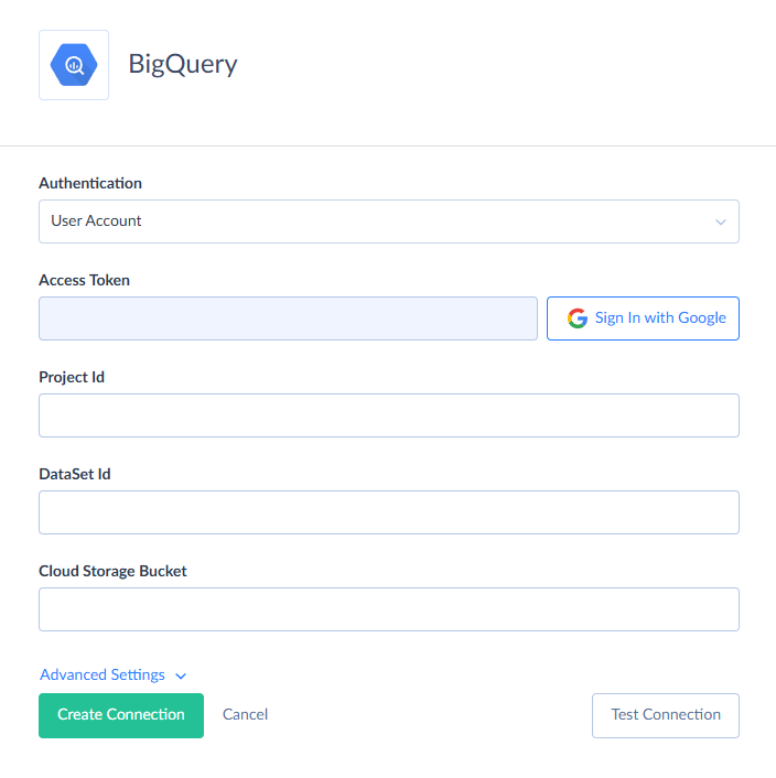 How to Create a BigQuery Connection in Skyvia BigQuery Connection in Skyvia
