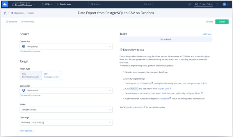 How to configure Import in Skyvia Skyvia Import parameters