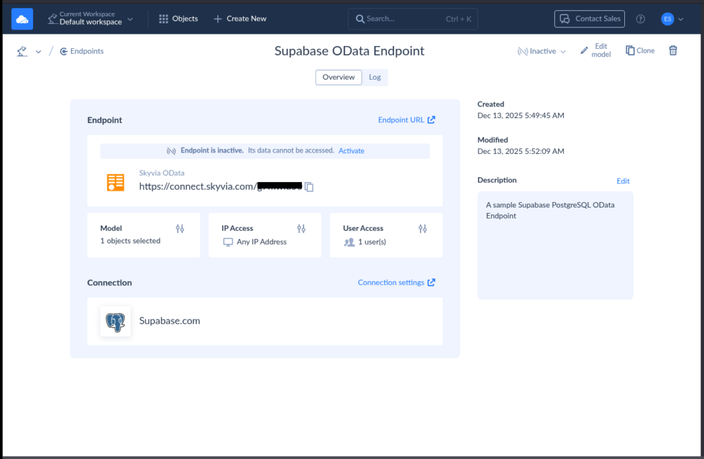 Skyvia OData Endpoint