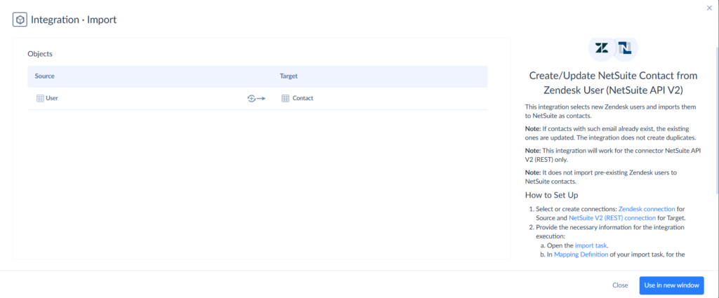 NetSuite Zendesk data import