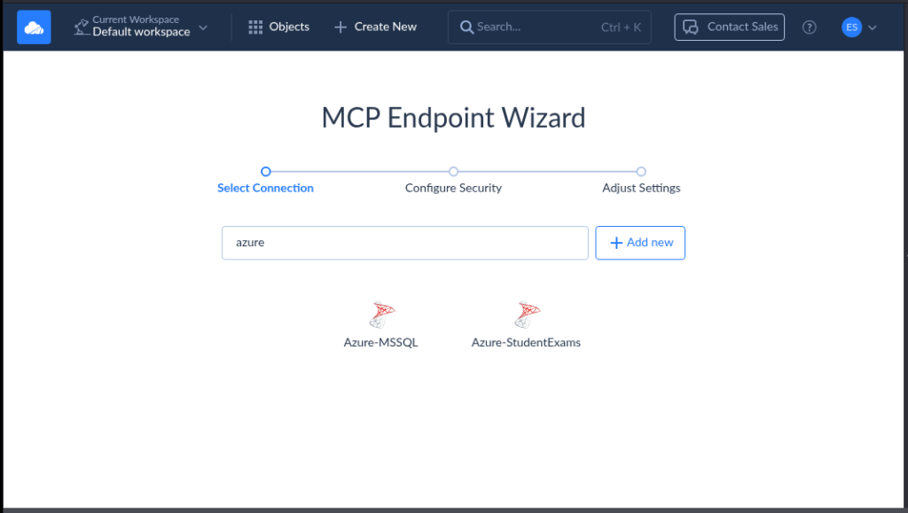 MCP endpoint wizard