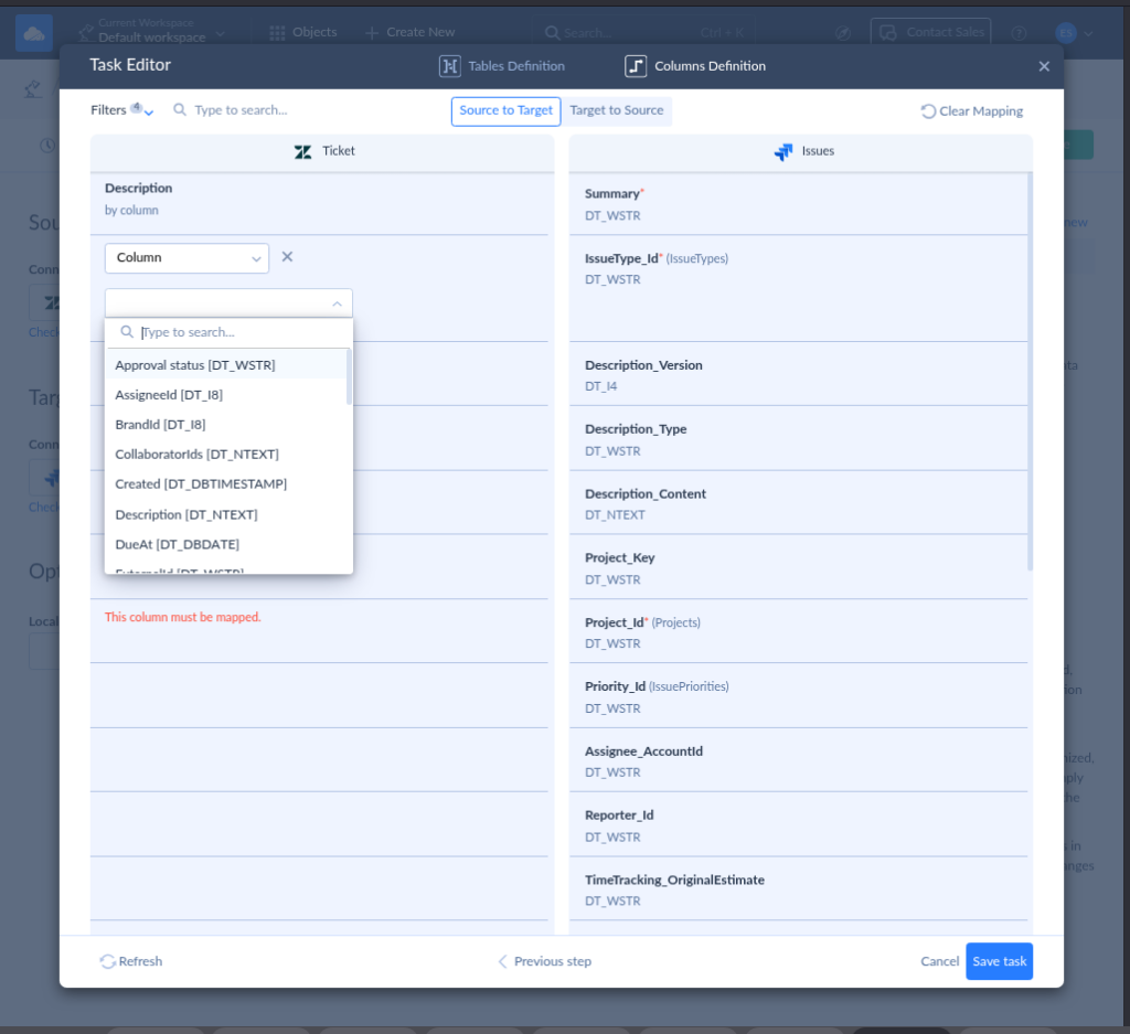 Zendesk Jira mapping data