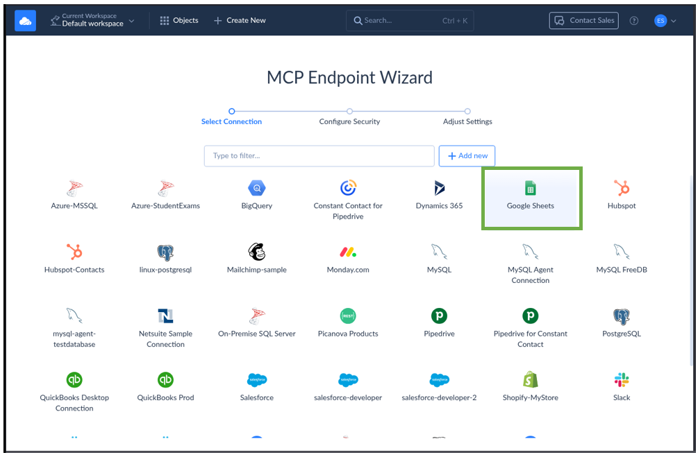 Choose Your Data Source