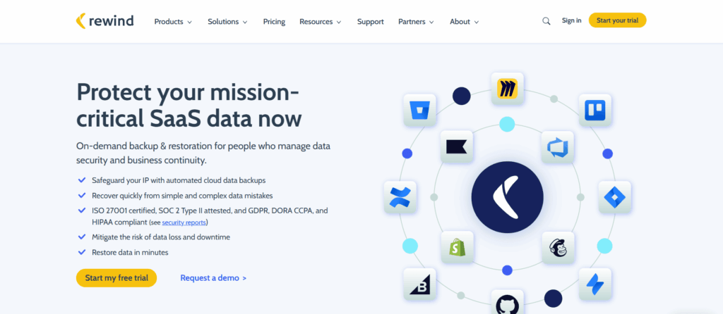 Rewind homepage Rewind