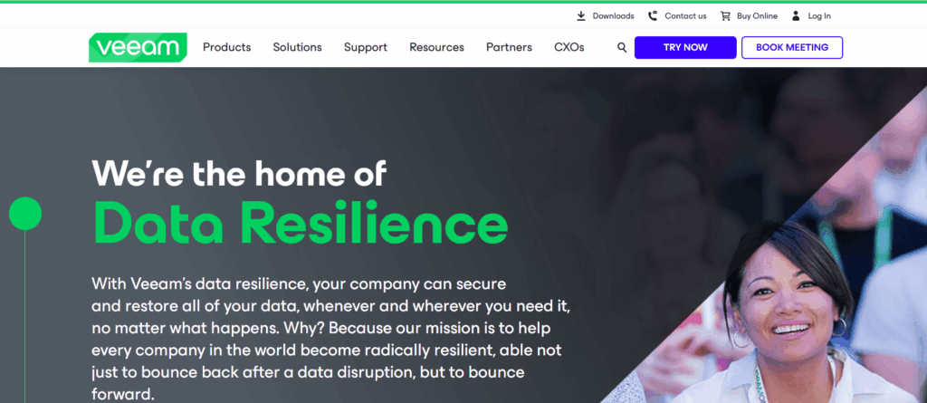 Veeam homepage Veeam